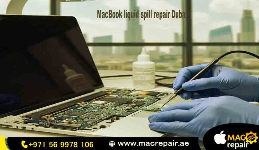 MacBook liquid spill repair Dubai